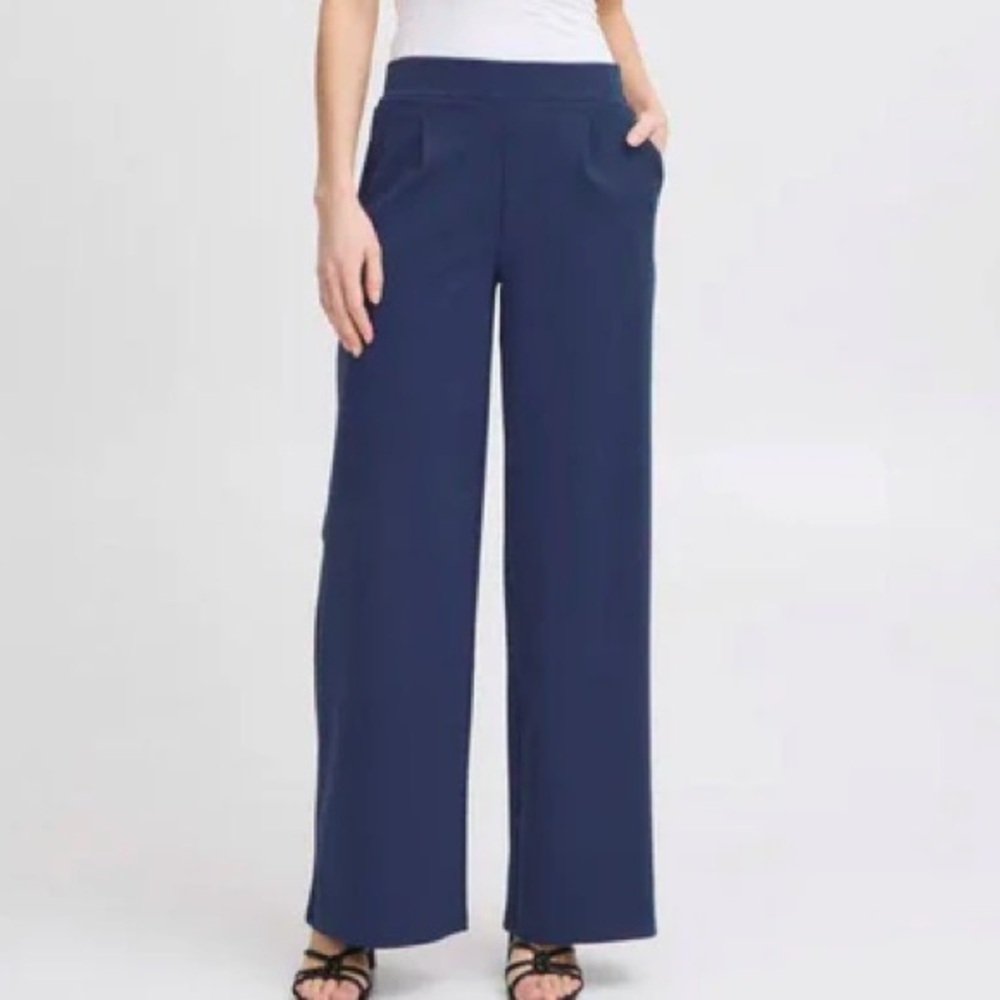ICHI IHKATE Long Wide Leg Elastic Waist Trousers - Picture 14 of 14